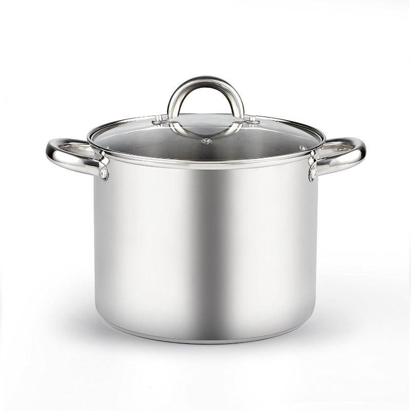 Photo 1 of **USED*** Cook N Home 8 Quart Stainless Steel Stockpot with Lid & Nonstick Stockpot with Lid 10.5-Qt 8-Qt Stockpot + Stockpot