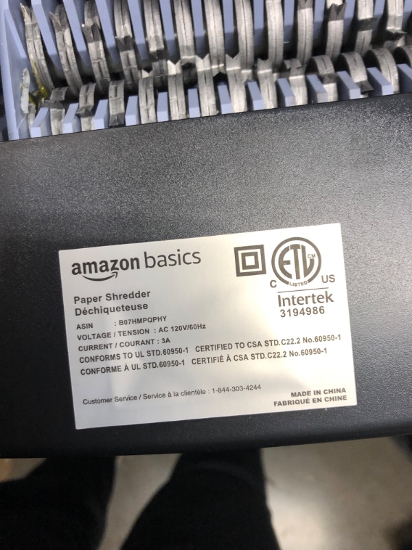 Photo 2 of Amazon Basics 12-Sheet Cross-Cut Paper and Credit Card Home Office Shredder