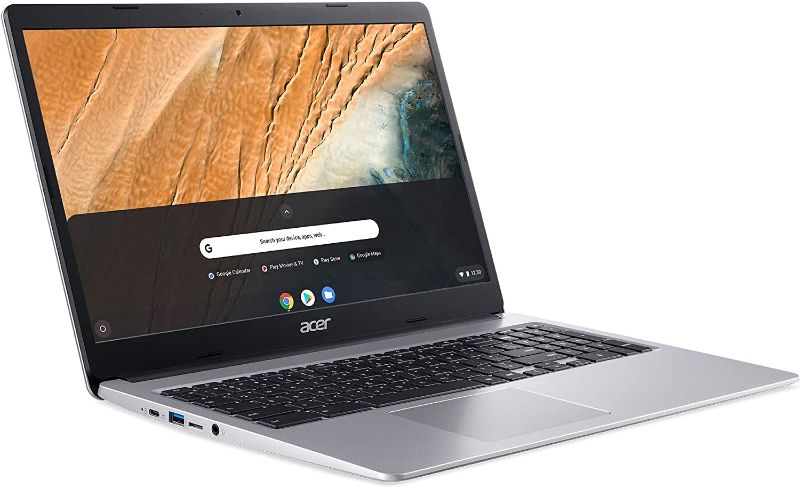 Photo 1 of Acer Chromebook 315 15.6" HD Intel N4000 4GB RAM 32GB eMMC Webcam BT Chrome OS + Protective Sleeve, Silver (NX.HKBAA.002)