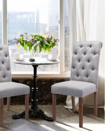 Photo 1 of *Possibly Missing Hardware* COLAMY DINING CHAIR 2 PAIR SET 