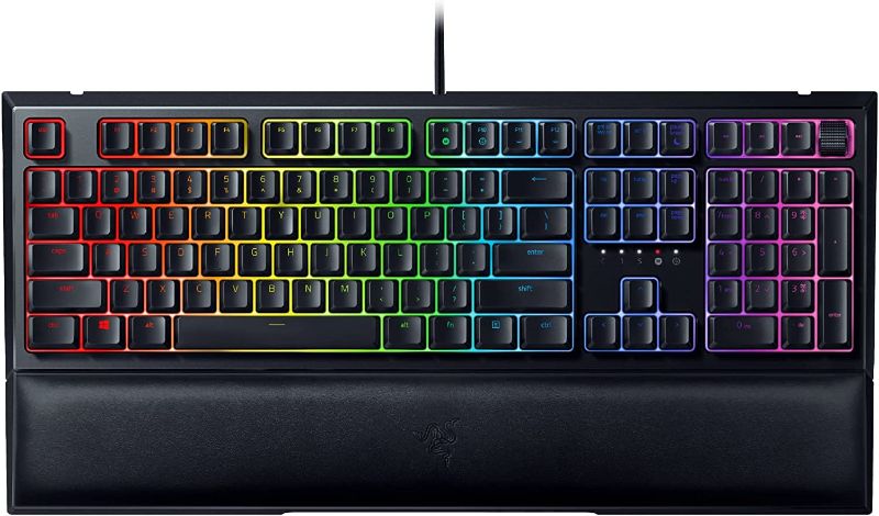 Photo 1 of Razer Ornata Chroma Gaming Keyboard: Hybrid Mechanical Key Switches - Customizable Chroma RGB Lighting - Individually Backlit Keys - Detachable Plush Wrist Rest - Programmable Macro Functionality
