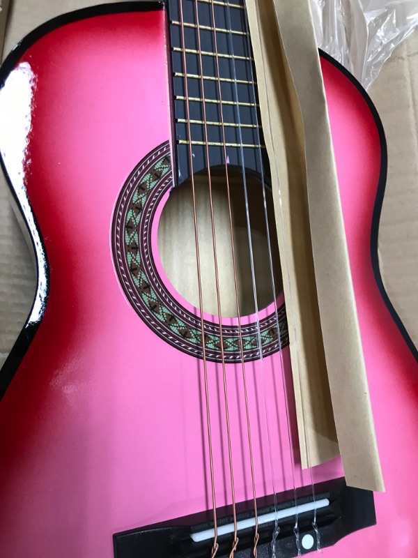 Photo 1 of 30" Wood Guitar with Case and Accessories for Kids/Girls/Boys/Beginners (Pink Gradient) Right Handed Pink Gradient