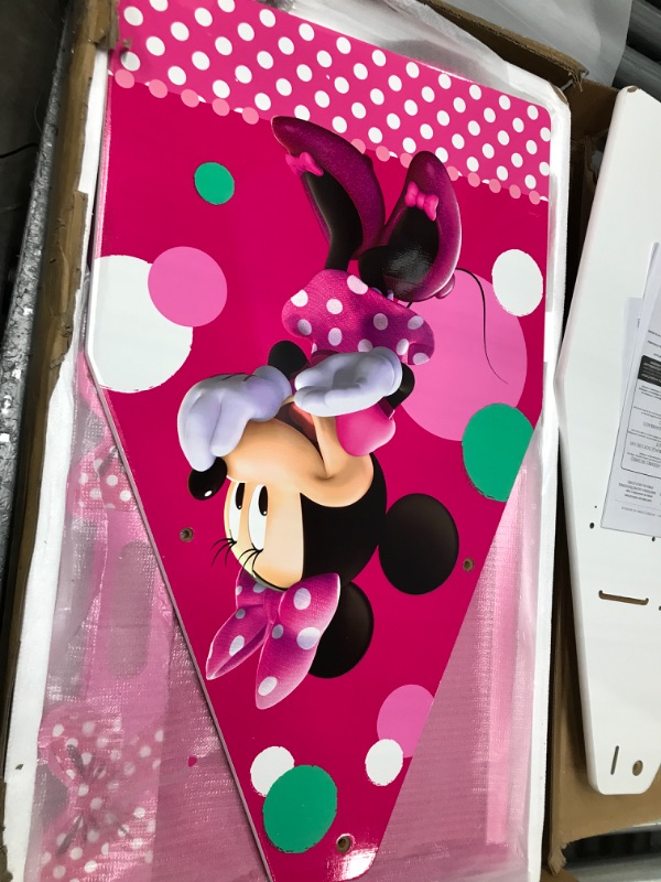 Photo 3 of Delta Children Kids Easel and Play Station – Ideal for Arts & Crafts, Drawing, Homeschooling and More - Greenguard Gold Certified, Disney Minnie Mouse