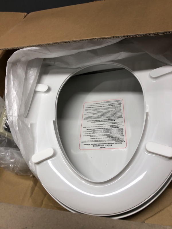 Photo 2 of ***PARTS ONLY*** Brondell LE89 Swash Electronic Bidet Seat LE89, Fits Elongated Toilets, White – Side Arm Control, Warm Air Dryer, Strong Wash Mode, Stainless-Steel Nozzle, Nightlight and Easy Installation, LE89 LE89 Elongated