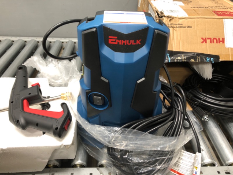 Photo 2 of  
Enhulk Electric Pressure Washer, 2300 Max PSI 2.6 GPM Power Washer with Hose Reel, 33 FT Pressure Hose, 36 FT Power Cord, 4 Nozzles Foam Cannon, 1800W Cleaner Machine for Car, Home, Driveway, Patio
