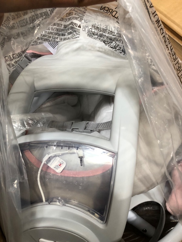 Photo 1 of Ingenuity InLighten 6-Speed Baby Swing - Easy-Fold Frame, Swivel Infant Seat, Nature Sounds, Light Up Mobile - Flora The Unicorn (Pink)