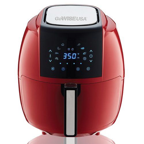 Photo 1 of *** NOT FUNCTIONAL ** GoWISE USA 5.8-Quart Programmable 8-in-1 Air Fryer XL + Recipe Book (Chili Red) & USA 1700-Watt 5.8-QT 8-in-1 Digital Air Fryer with Recipe Book, Black