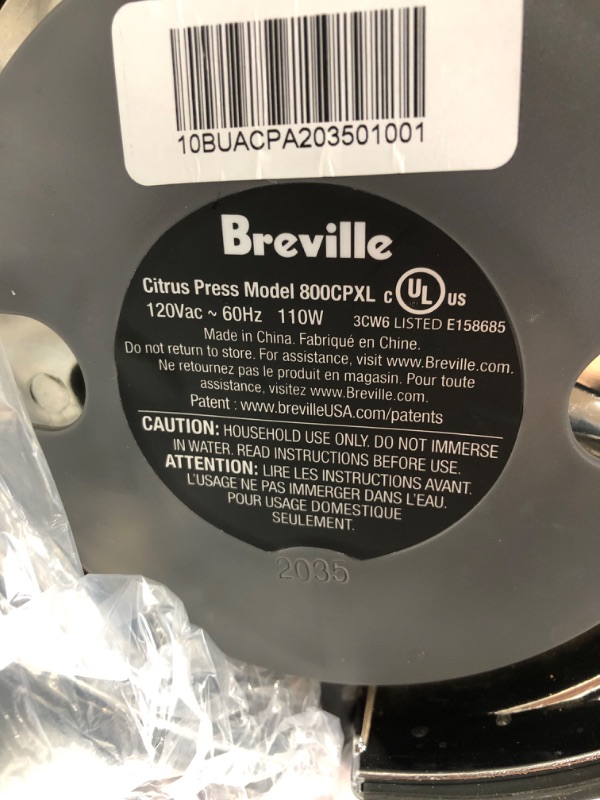 Photo 3 of *** USED *** Breville Citrus Press Pro Electric Juicer, Stainless Steel, 800CPXL