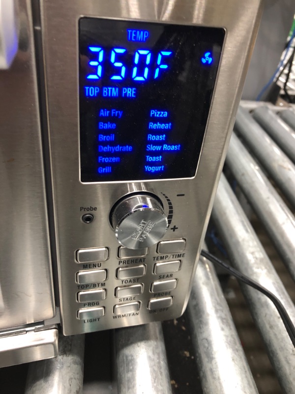Photo 3 of *** POWERS ON ** NUWAVE Bravo Air Fryer Toaster Smart Oven, , Brushed Stainless Steel Look