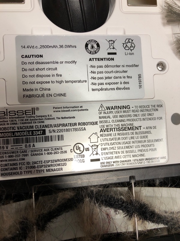 Photo 4 of *** POWERS ON *** Bissell SpinWave Pet Robot, 2-in-1 Wet Mop and Dry Robot Vacuum, WiFi Connected with Structured Navigation, 3347