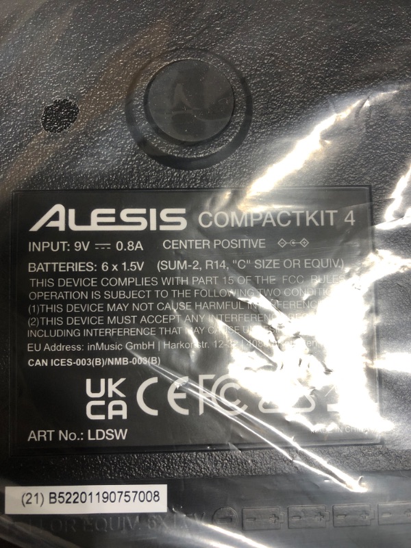 Photo 2 of *** POWERS ON *** Alesis Compact Kit 4 – Tabletop Electric Drum Set with 70 Electronic / Acoustic Drum Kit Sounds, 4 Pads, Battery- or Ac-power and Drum Sticks Included
