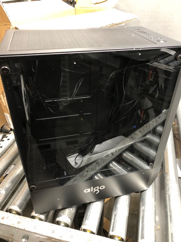 Photo 1 of aigo A01 pc Desktop Computer case with 12cm RGB Fan Dustproof pc Gamer completo ATX Tempered Glass chasis Gaming case