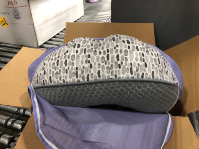 Photo 1 of Boppy Nursing Pillow and Positioner—Luxe | Gray Watercolor Brushstrokes Pennydot | Breastfeeding, Bottle Feeding and Baby Support | With Removable Cover in Premium Fabric | Awake-Time Support Gray Watercolor Brushstroke Textured