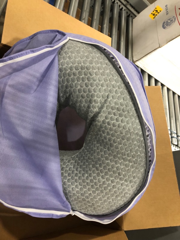 Photo 1 of Boppy Nursing Pillow and Positioner—Luxe | Gray Watercolor Brushstrokes Pennydot | Breastfeeding, Bottle Feeding and Baby Support | With Removable Cover in Premium Fabric | Awake-Time Support Gray Watercolor Brushstroke Textured