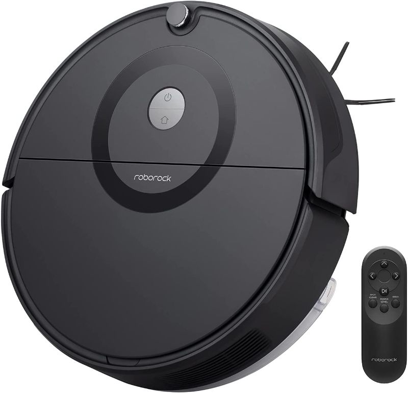 Photo 1 of (Used)  roborock E5 Mop Robot Vacuum and Mop, Self-Charging Robotic Vacuum Cleaner, 2500Pa Strong Suction, Wi-Fi Connected, APP Control, Works with Alexa, Ideal for Pet Hair, Carpets, Hard Floors (Black)
