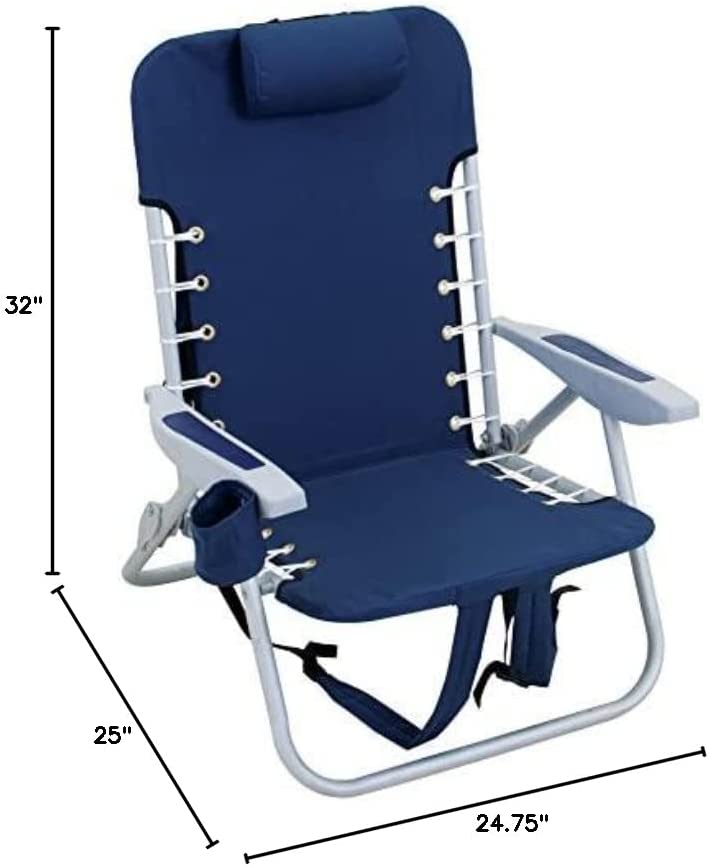Photo 1 of *COLOR MAY VARY*RIO BEACH 4-Position Lace-Up Backpack Folding Beach Chair Light Blue