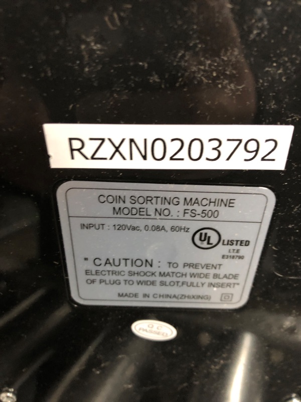 Photo 4 of Royal Sovereign, RSIFS500, FS-500 One-Row Coin Sorter, 1 Each, Gray