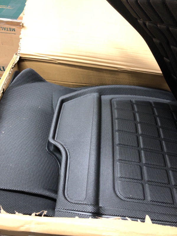 Photo 3 of TAPTES 2023 2022 2021 Full Set Floor Mats Front Trunk Mats for Tesla Model 3 2021 2022 2023, Premium All Weather Anti-Slip Waterproof Floor Liners Cargo Rear Trunk Mat Interior Accessories (Set of 6)