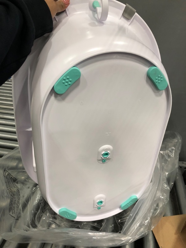 Photo 2 of 4-in-1 Grow-with-Me Bath Tub by Frida Baby Transforms Infant Bathtub to Toddler Bath Seat with Backrest for Assisted Sitting in Tub