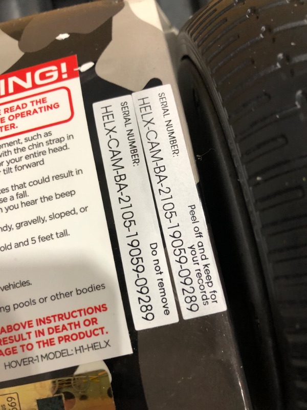 Photo 2 of (PARTS ONLY)Hover-1 Helix Electric Hoverboard | 7MPH Top Speed, 4 Mile Range, 6HR Full-Charge, Built-in Bluetooth Speaker, Rider Modes: Beginner to Expert Hoverboard Camo