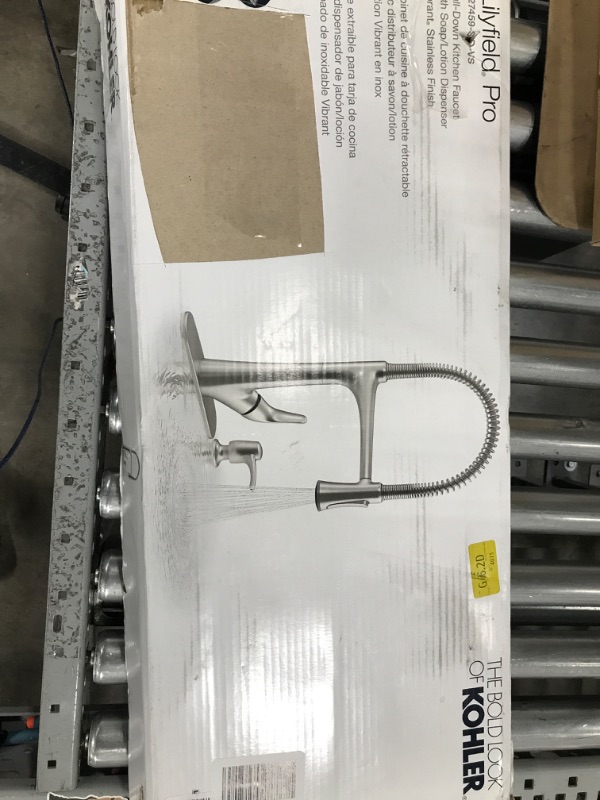 Photo 1 of ***MISSING PARTS***
KOHLER Lilyfield Pro Single-Handle Semi-Professional Kitchen Sink Faucet, Vibrant Stainless