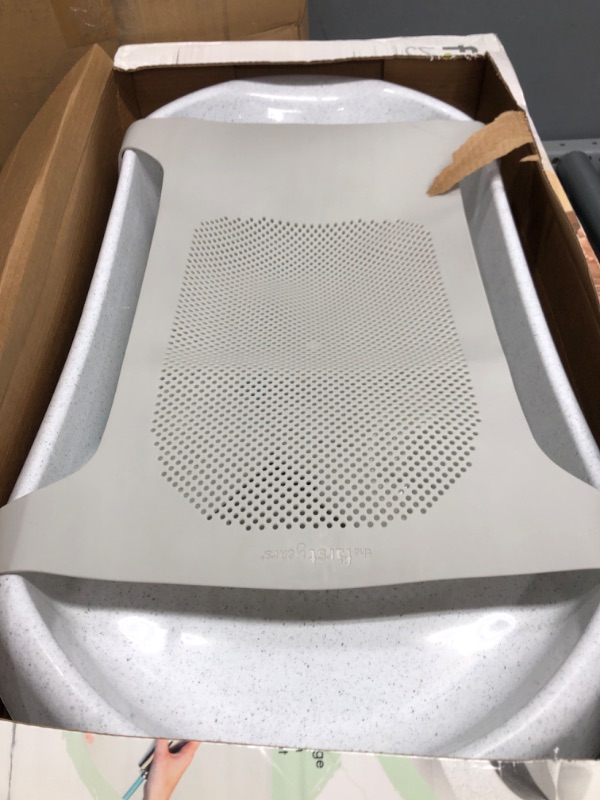 Photo 2 of *** USED *** The First Years Rain Shower Baby Bathtub — Baby Spa for Newborn to Toddler — Includes Convertible Bathtub and Sling with Soothing Spray — Baby Bath Essentials Shower + Tub