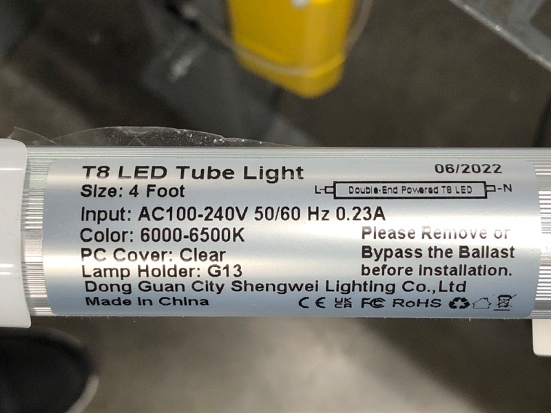 Photo 2 of JESLED T8 T10 T12 LED 4FT Type B Light Bulbs, 24W 3000LM, 6000K-6500K Daylight White, 4 Foot LED Fluorescent Tube Replacement, Super Bright, Dual Ended Power, Remove Ballast, Clear Cover(4-Pack)