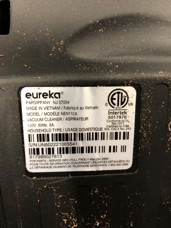 Photo 2 of Eureka NEN110A Bagless Canister Vacuum Cleaner Lightweight Corded Vacuum for Carpets and Hard Floors Blue