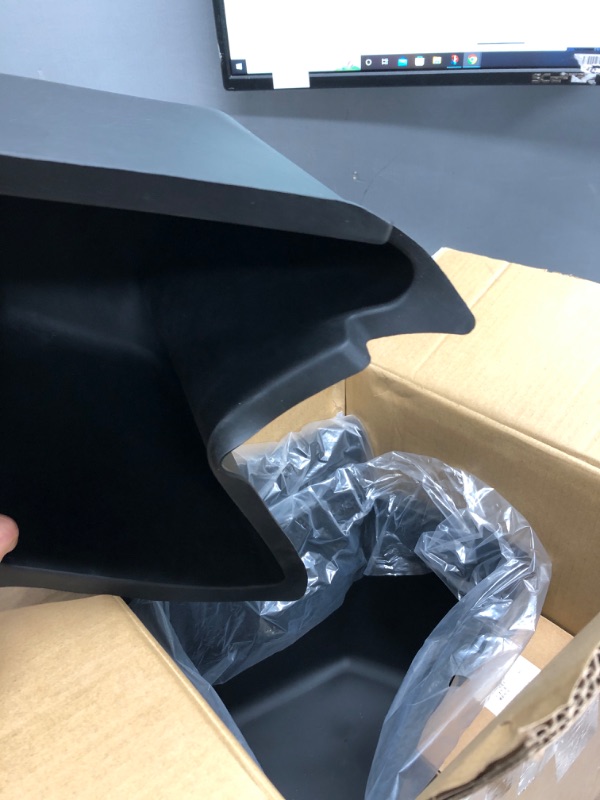 Photo 1 of TAPTES Tesla Model Y Trunk Storage Bins with Lids, Waterproof Trunk Side Bins Protector Packets Tray Bin For 2022 2021 Model Y Accessories 5 Seater, with Flocked Center Console Organizer Tray