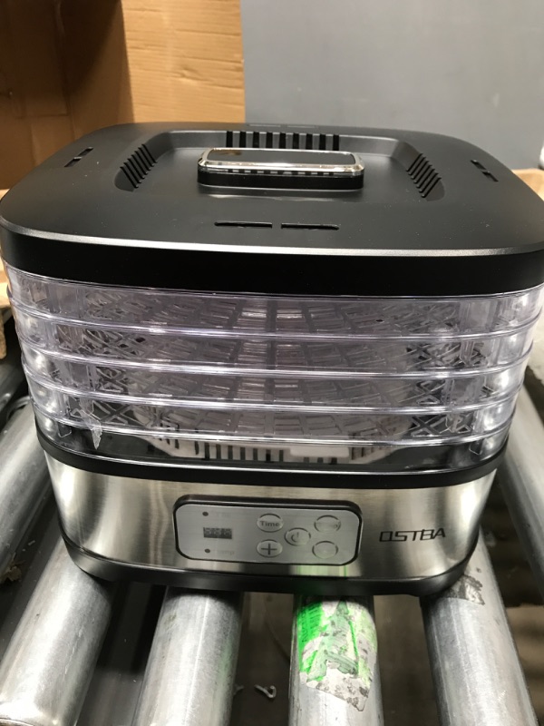 Photo 3 of OSTBA Food Dehydrator Machine Adjustable Temperature & 72H Timer, 5-Tray Dehydrators for Food and Jerky, Fruit, Dog Treats, Herbs, Snacks, LED Display, 240W Electric Food Dryer, Recipe Book Electronic Control