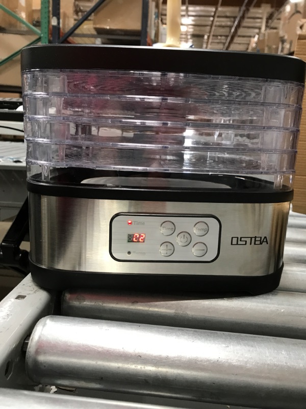 Photo 5 of OSTBA Food Dehydrator Machine Adjustable Temperature & 72H Timer, 5-Tray Dehydrators for Food and Jerky, Fruit, Dog Treats, Herbs, Snacks, LED Display, 240W Electric Food Dryer, Recipe Book Electronic Control