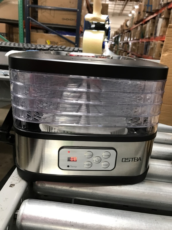 Photo 4 of OSTBA Food Dehydrator Machine Adjustable Temperature & 72H Timer, 5-Tray Dehydrators for Food and Jerky, Fruit, Dog Treats, Herbs, Snacks, LED Display, 240W Electric Food Dryer, Recipe Book Electronic Control