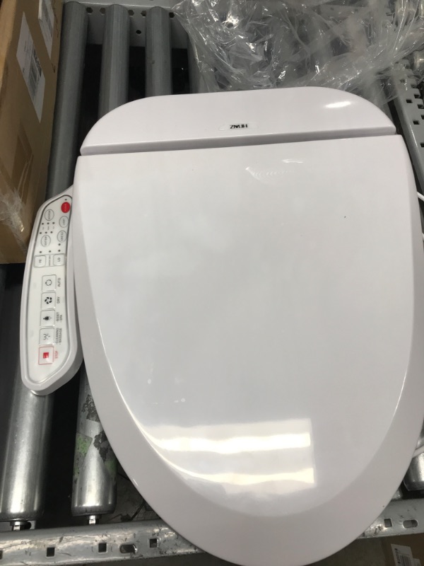 Photo 2 of ***PARTS ONLY*** ZMJH ZMA102 Elongated Smart Toilet Seat, Unlimited Warm Water, Vortex Wash, Electronic Heated,Warm Air Dryer,Bidet Seat,Rear and Front Wash, LED Light, Need Electrical, White
