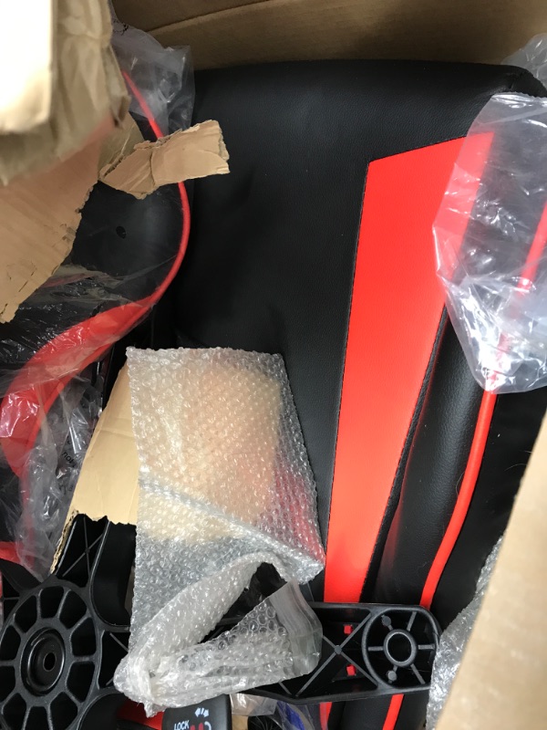 Photo 6 of **PARTS ONLY**DAMAGED**
Gaming Chair, Backrest and Seat Height Adjustable Swivel Recliner Racing Office Computer Ergonomic Video Game Chair with Footrest and Lumbar Support, Red/Black
