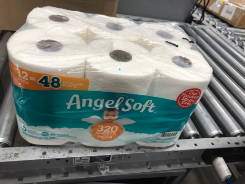 Photo 1 of Angel Soft® Toilet Pape12 Mega Rolls = , 2-Ply Bath Tissue