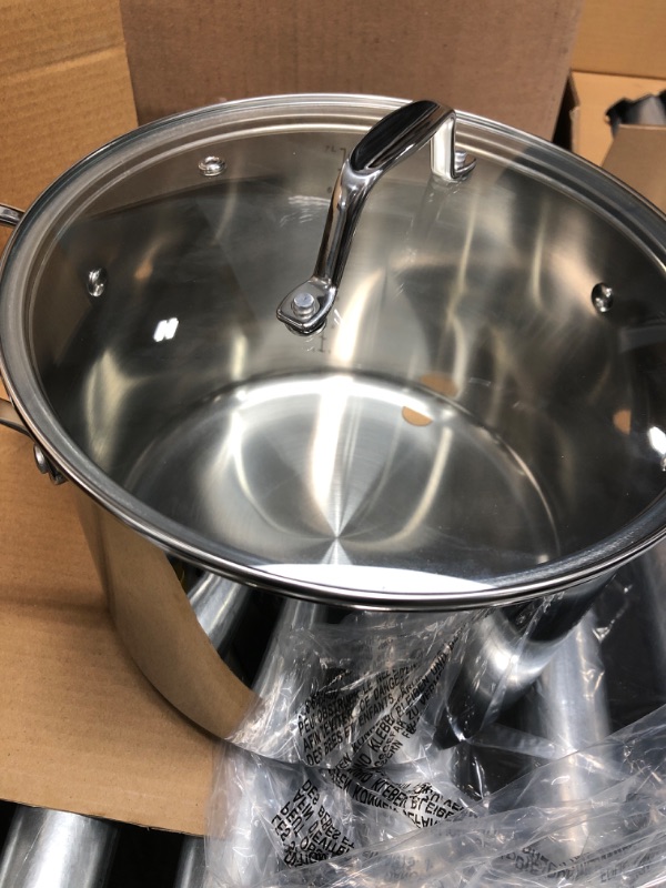 Photo 3 of 8 Quart Stainless Steel Cookware Stockpot - Heavy Duty Induction Pot, Soup Pot With Lid - NCSP8 8 Quart Pot