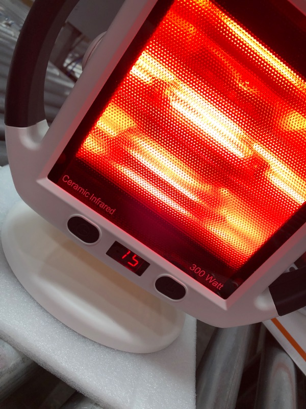 Photo 3 of Beurer IL50 Infrared Heat Lamp, Red Light Heat Device (Portable), for Muscle Pain and Pain Relief, for Cold Relief, Improves Blood Circulation, 300W, Safety-Features