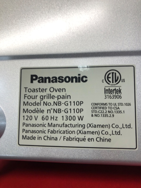 Photo 3 of ***TESTED WORKING*** Panasonic Flash Express Toaster Oven - Silver NB-G110P