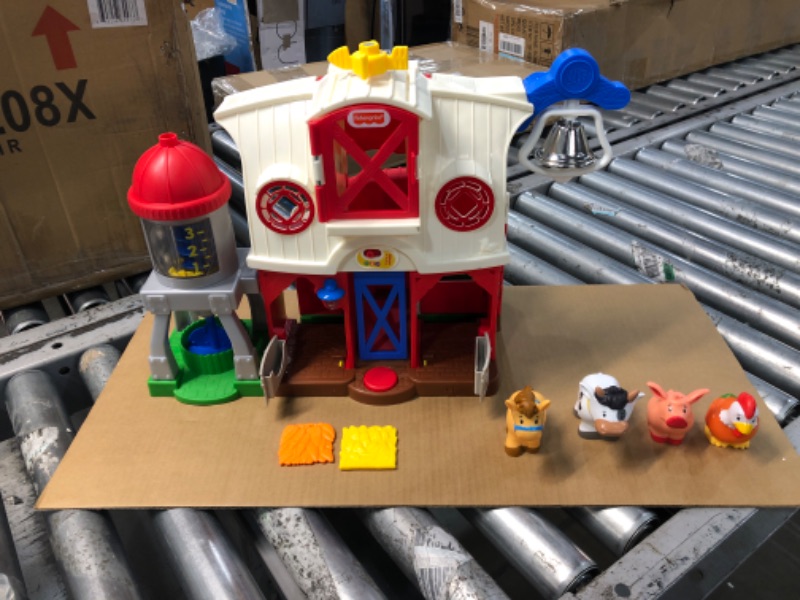 Photo 2 of ***FARMER IS MISSING*** Fisher-Price Little People Farm Toy, Toddler Playset with Lights Sounds and Smart Stages Learning Content, Frustration-Free Packaging SIOC/FFP