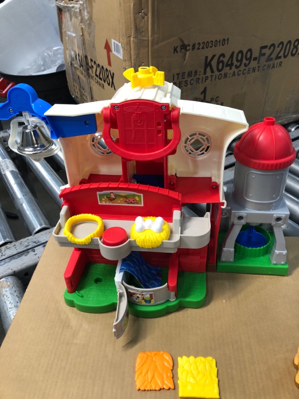 Photo 3 of ***FARMER IS MISSING*** Fisher-Price Little People Farm Toy, Toddler Playset with Lights Sounds and Smart Stages Learning Content, Frustration-Free Packaging SIOC/FFP