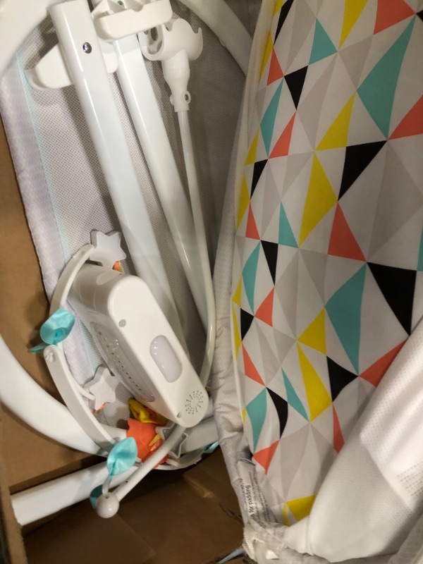 Photo 2 of Fisher-Price Soothing Motions Bassinet Windmill, Baby Cradle with sway Motion, Light Projection, Overhead Mobile, Vibrations and Music Windmill - Frustration Free Packaging