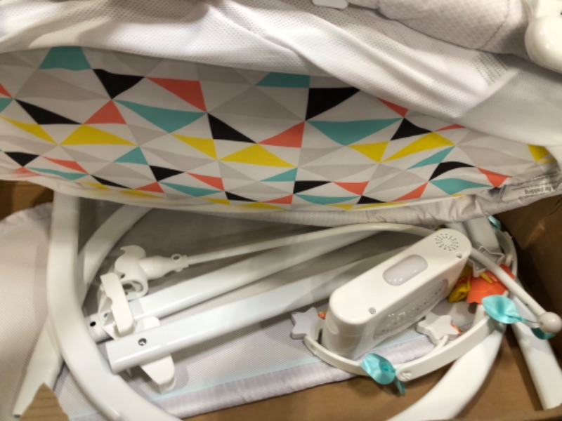 Photo 1 of Fisher-Price Soothing Motions Bassinet Windmill, Baby Cradle with sway Motion, Light Projection, Overhead Mobile, Vibrations and Music Windmill - Frustration Free Packaging