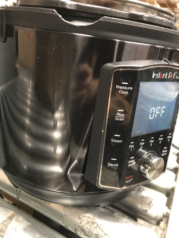 Photo 3 of (Damage) Instant Pot Pro 10-in-1 Pressure Cooker, Slow Cooker, Rice/Grain Cooker, Steamer, Sauté, Sous Vide, Yogurt Maker, Sterilizer, and Warmer, Includes App With Over 800 Recipes, Black, 6 Quart 6QT Pro