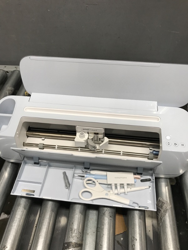 Photo 3 of (USED)  Cricut Maker 3 - Smart Cutting Machine, 2X Faster & 10X Cutting Force, Matless Cutting with Smart Materials, Cuts 300+ Materials, Bluetooth Connectivity, Compatible with iOS, Android, Windows & Mac