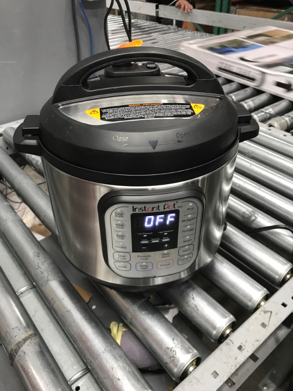 Photo 2 of (Used) Instant Pot Duo 7-in-1 Electric Pressure Cooker, Slow Cooker, Rice Cooker, Steamer, Sauté, Yogurt Maker, Warmer & Sterilizer, Includes App With Over 800 Recipes, Stainless Steel, 6 Quart 6QT Duo Pressure Cooker