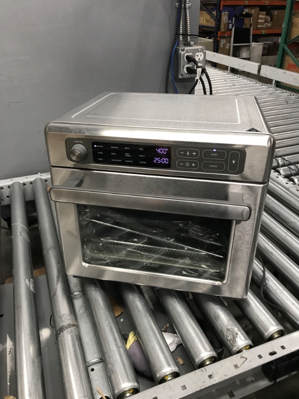 Photo 2 of (Used)  Oster Digital Air Fryer Oven with RapidCrisp, Stainless Steel, 12-Function Countertop Oven with Convection