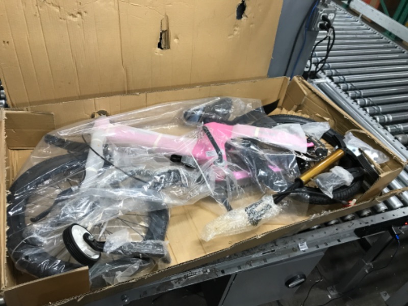 Photo 2 of (Previously opened)  Nice C Training Wheel Bike, Kids Bike Boys Girls, BMX Mountain with Dual Disc Brake 12-14-16-18 inch Princess Pink 18 inch