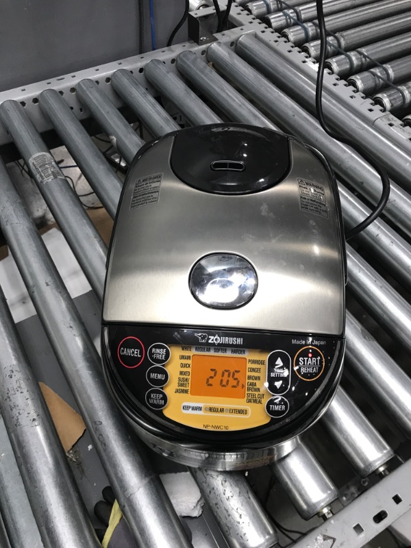 Photo 2 of (Used)  Zojirushi NP-NWC10XB Pressure Induction Heating Rice Cooker & Warmer, 5.5 Cup, Stainless Black, Made in Japan