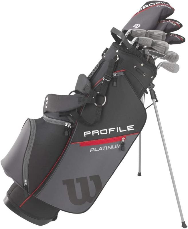 Photo 1 of ***IMCOMPLETE*** WILSON Men's Profile Platinum Complete Golf Club Package Set - Right Handeded, Stand Bag