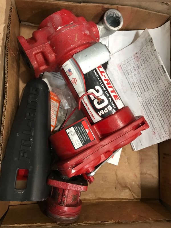 Photo 2 of ***PARTS ONLY***
Fill-Rite FR4204G Cast Iron Heavy Duty 12 Volt DC 20 GPM High Flow Fuel Gas Transfer Pump, Pump Only, Red FR4204H